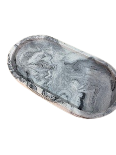Plateau en jesmonite ovale