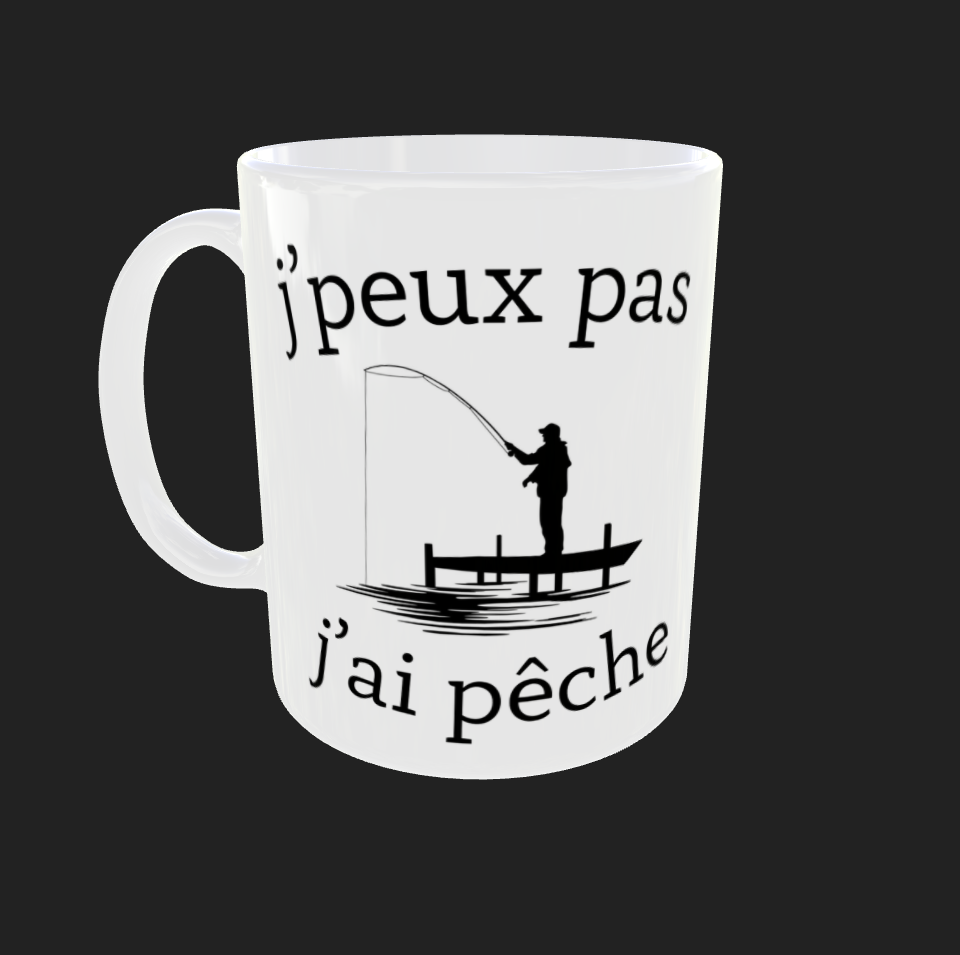 Tasse "J'peux pas j'ai pêche"