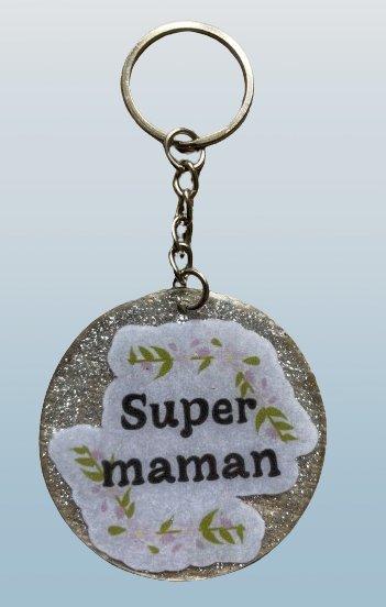Porte-clé "Super maman"