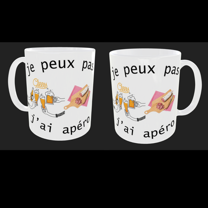 Tasse "Je peux pas j'ai apero"