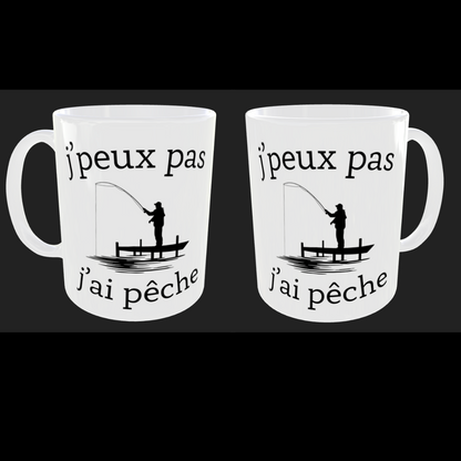 Tasse "J'peux pas j'ai pêche"